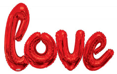 Convergram Mylar & Foil Red Giant Script Love Balloon Kit 53″ Balloon