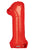 Convergram Mylar & Foil Red Number 1 Balloon 34″
