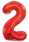 Convergram Mylar & Foil Red Number 2 34″ Balloon