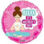 Convergram Mylar & Foil Relax It's Mother's Day Namaste Yoga 18″ Balloon