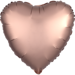 Convergram Mylar & Foil Rose Copper Heart Matte 18″ Balloon