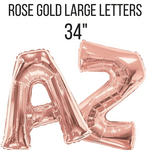 Convergram Mylar & Foil Rose Gold Giant 34" Balloon Letters and Numbers