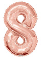 Rose Gold Number 8 Balloon 34″