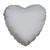 Convergram Mylar & Foil Silver Heart 18″ Balloon