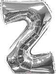 Convergram Mylar & Foil Silver Letter Z 34″ Balloon