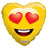 Convergram Mylar & Foil Smiley In Love Heart