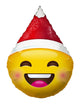 Smiley With Christmas Hat 18″ Balloon