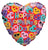 Convergram Mylar & Foil Smilies Gellibean Happy Valentine's Day 18″ Balloon