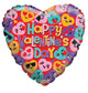 Smilies Gellibean Feliz Día de San Valentín Globo 18″