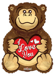 Convergram Mylar & Foil Smiling Bear I Love You Heart 28″ Balloon