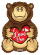 Smiling Bear I Love You Heart 28″ Balloon