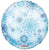 Convergram Mylar & Foil Snowflakes Pattern 18″ Clear View Balloon