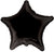 Convergram Mylar & Foil Solid Star Black 9″ Balloon