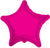 Convergram Mylar & Foil Solid Star Hot Pink 9″ Balloons (Flat count)