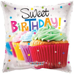 Convergram Mylar & Foil Sweet Birthday Cupcakes 18″ Balloon