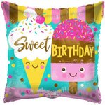 Convergram Mylar & Foil Sweet Birthday Ice Cream 18″ Balloon