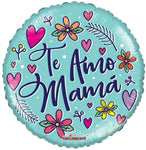 Convergram Mylar & Foil Te Amo Mamá Flores 18″ Balloon