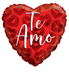 Convergram Mylar & Foil Te Amo Red Kisses 18″ Balloon