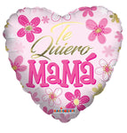 Convergram Mylar & Foil Te Quiero Mamá Pink Heart 18″ Balloon