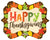 Convergram Mylar & Foil Thanksgiving Leaves Marquee 18″ Balloon