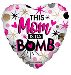 Convergram Mylar & Foil This Mom Is Da Bomb 18″ Balloon