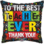 Convergram Mylar & Foil To The Best Teacher Ever Thank You! 18″ Balloon