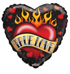Convergram Mylar & Foil True Love Tattoo Heart 18″ Balloon