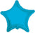 Convergram Mylar & Foil Turquoise Blue Star 18″ Balloon