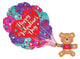 Valentine Bear With Balloon Bouquet 36″ Gellibean Balloon