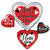 Convergram Mylar & Foil Valentine Many Hearts Cluster 36″ Balloon