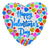 Convergram Mylar & Foil Valentine's Day Bright Colorful Heart 18″ Balloon