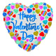 Globo de 18″ con forma de corazón de colores brillantes para el día de San Valentín