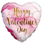 Convergram Mylar & Foil Valentine's Day Pink Marble Heart 18″ Balloon