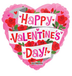 Convergram Mylar & Foil Valentine's Day with Roses 18″ Balloon