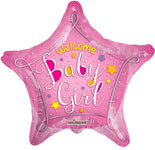 Welcome Baby Girl 18″ Balloon