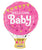 Convergram Mylar & Foil Welcome Baby Pink 18" Hot Air Balloon