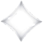 Convergram Mylar & Foil White Diamond 18″ Metallized Balloon