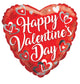 Globo blanco Happy Valentine's Day Heart 18″