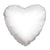 Convergram Mylar & Foil White Heart 18″ Balloon