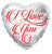 Convergram Mylar & Foil White I Love You Heart 18″ Balloon