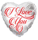 White I Love You Heart 18″ Balloon