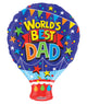 World's Best Dad Hot Air Balloon 18″ Balloon