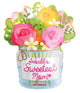 World's Sweetest Mom! Mason Jar With Flowers