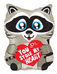 Convergram Mylar & Foil You Stole My Heart Raccoon 18″ Balloon