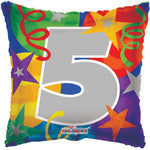 Convergram Number 5 Square 18″ Balloon