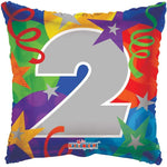 Party Number Two 18″ Square Balloon
