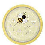 Convergram Party Supplies Bumble Bee Baby 7in Plates 7″ (8 count)