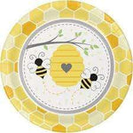 Convergram Party Supplies Bumble Bee Baby 9in Plates 9″ (8 count)