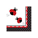 Convergram Party Supplies Lady Bug Fancy Lunch Napkins (8 count)
