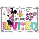 Tarjetas de invitación de Minnie Mouse (8 unidades)
